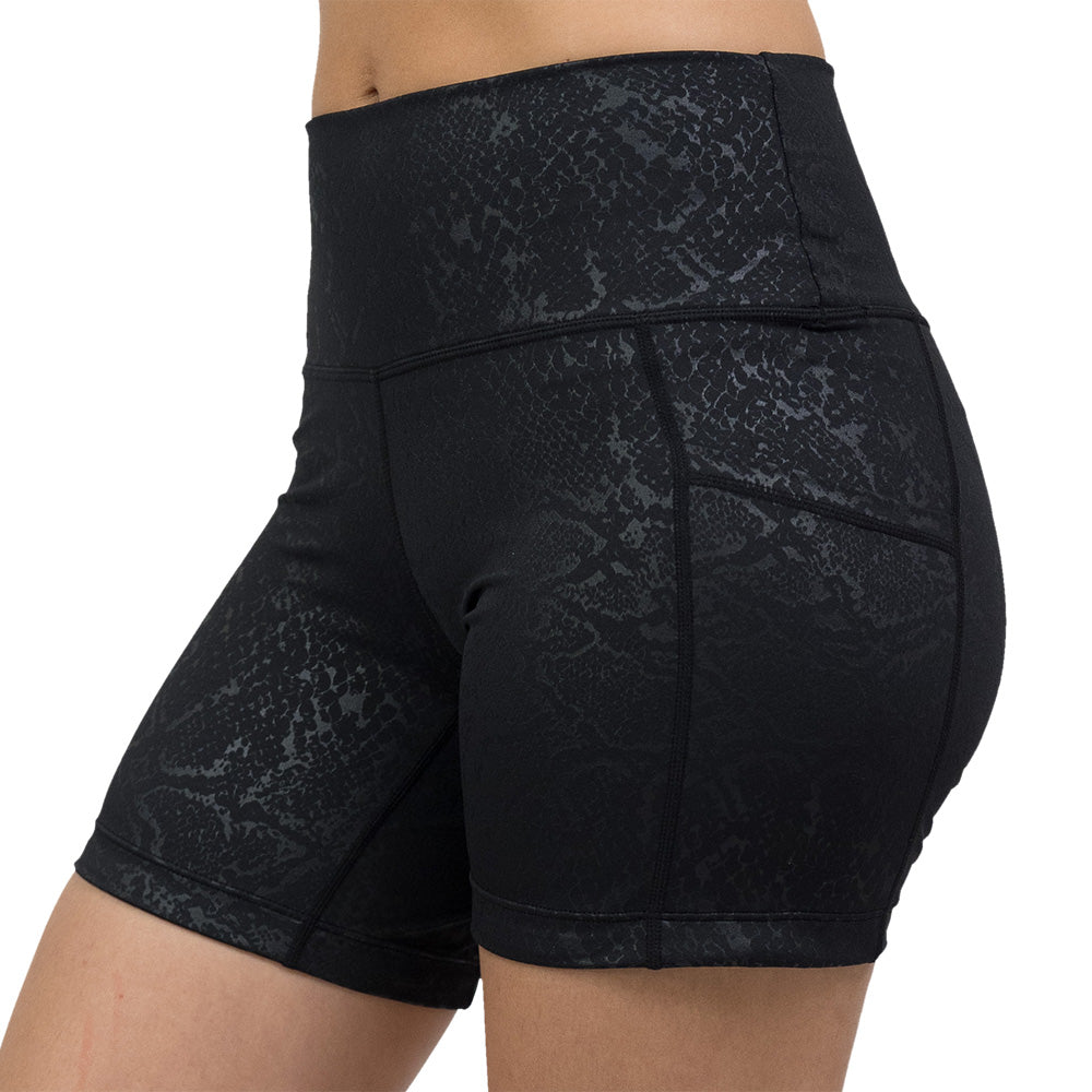 shadow python 5 inch shorts facing the front