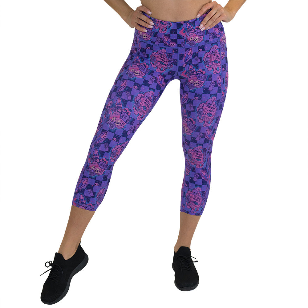 capri length spellbook patterned leggings