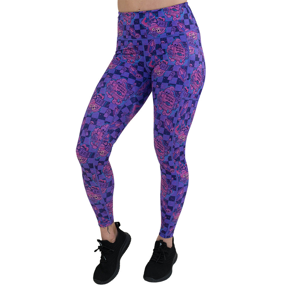 spellbook patterned leggings