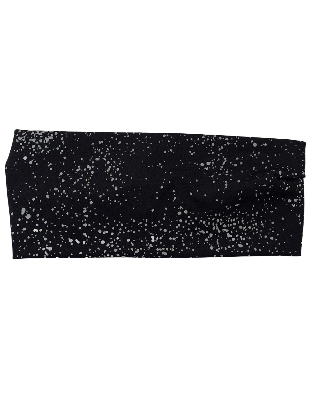 front of the black headband with reflective spots