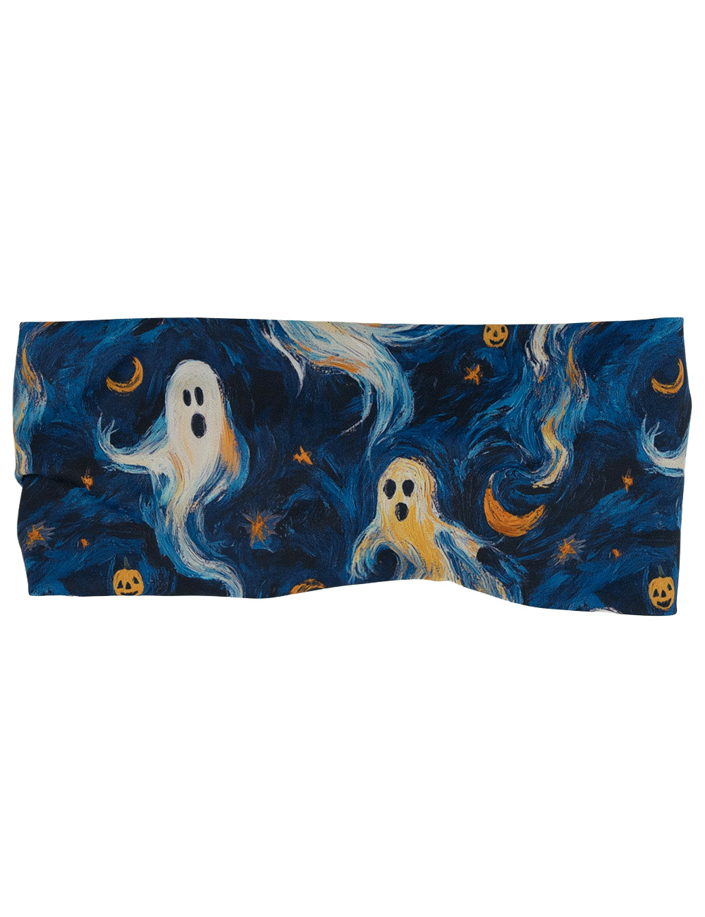 front of the starry night ghosts headband against a white background