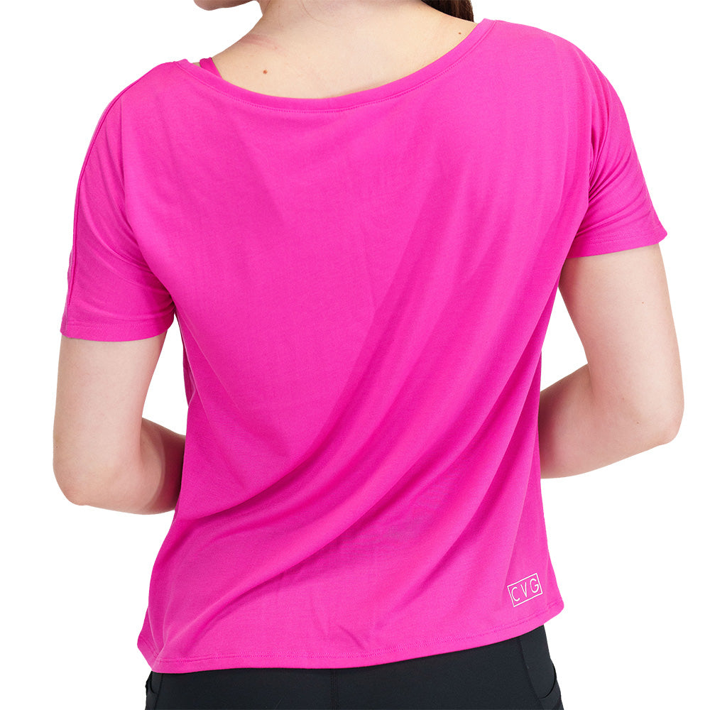 back of the pink slouchy tee