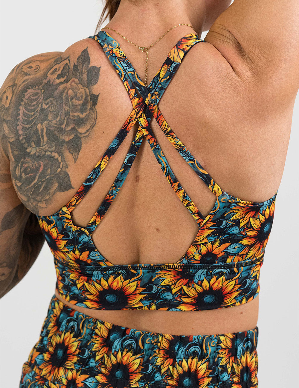 back of the sunflower longline bra