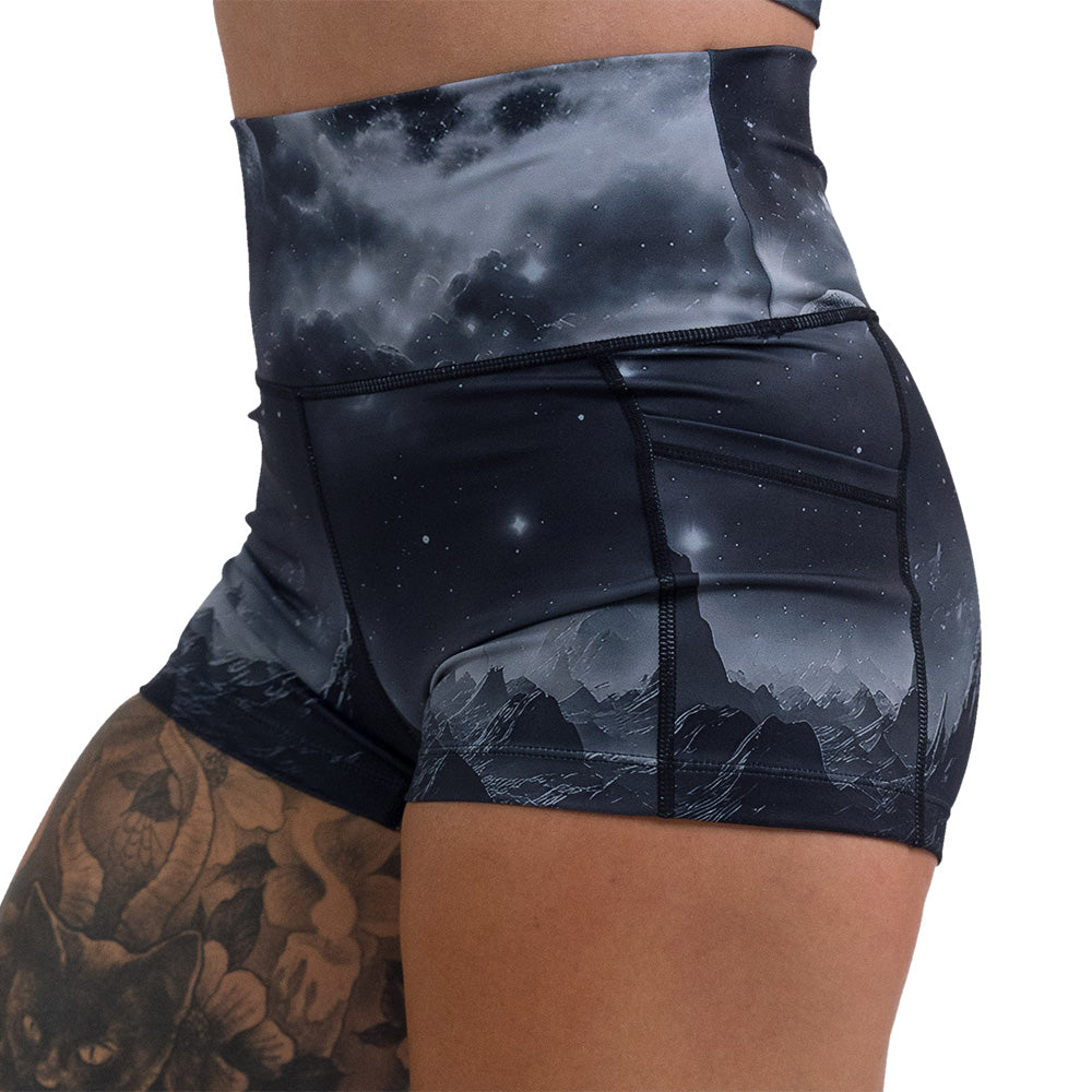 close up of the 2.5 inch the unknown shorts