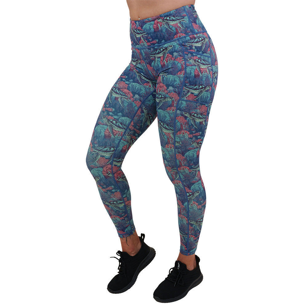turtle patterned leggings