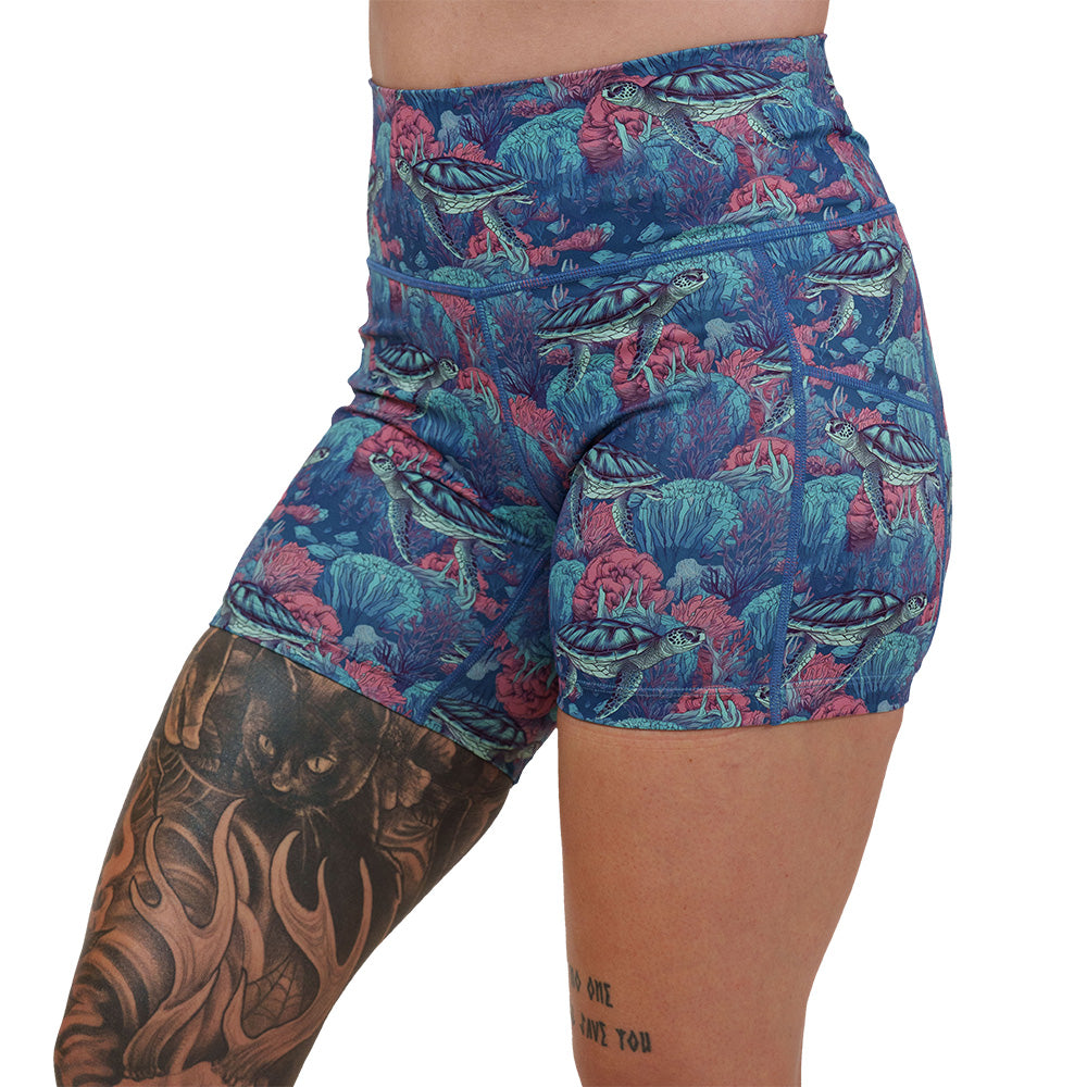 turtle patterned shorts