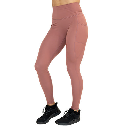 solid blush pink leggings