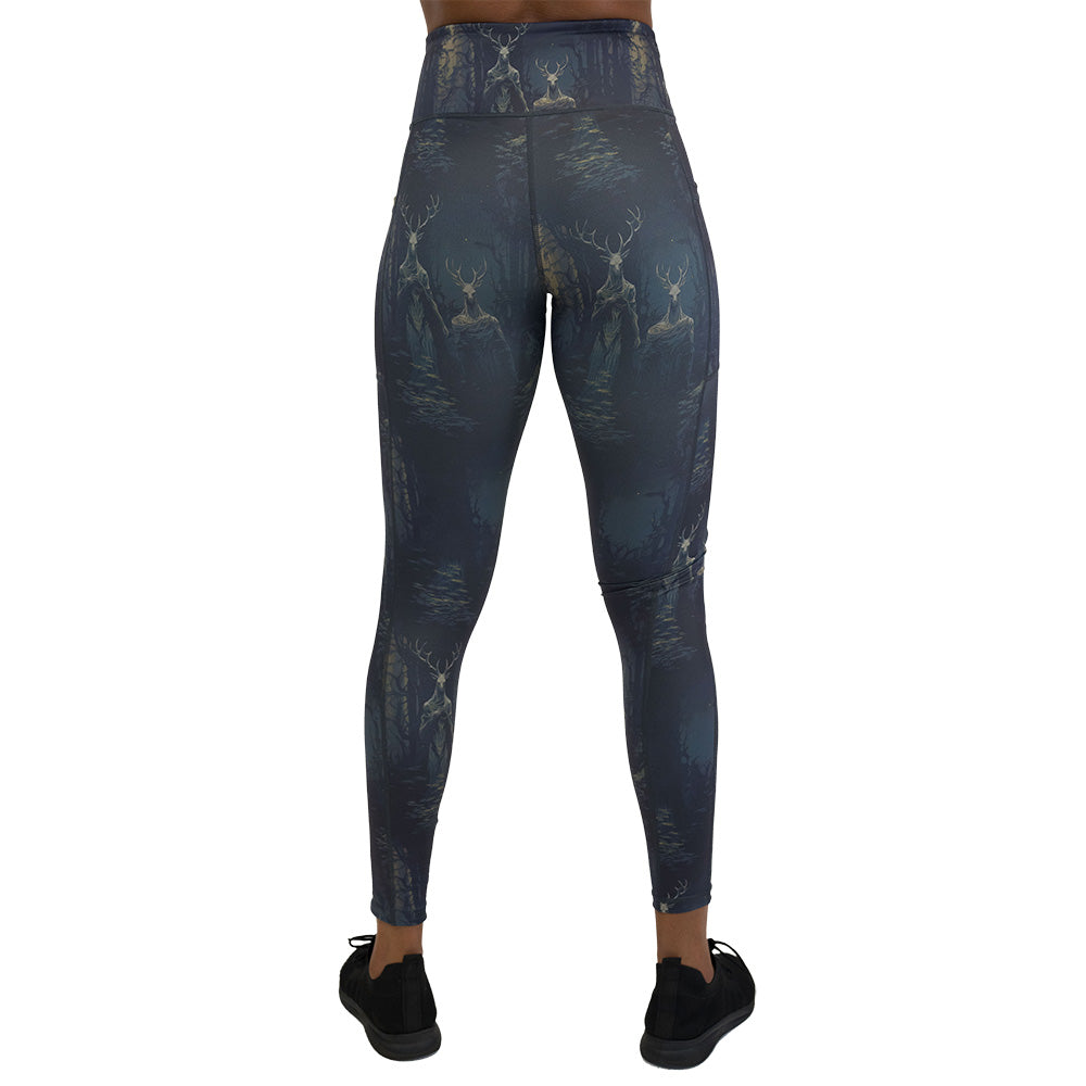 back of the wendigo print leggings