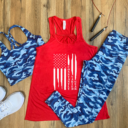 cvg flag shirt flat lay