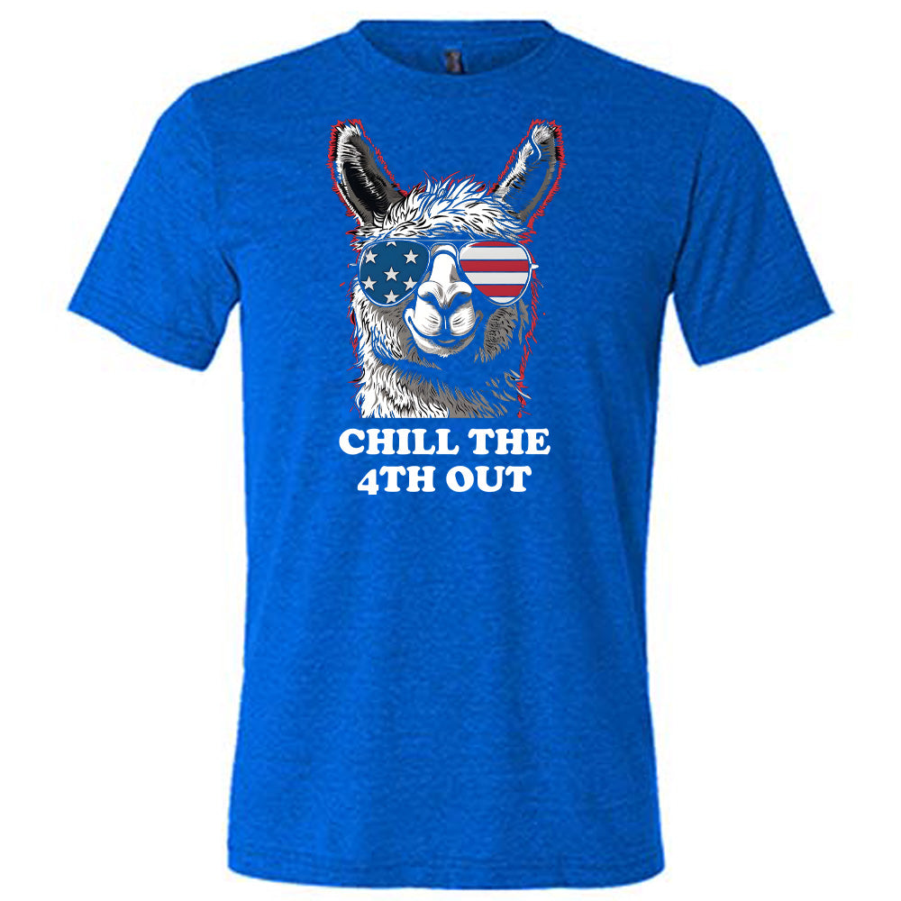 blue Chill The 4th Out Llama Unisex Shirt