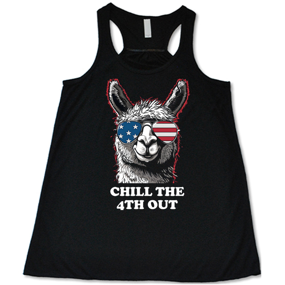 black Chill The 4th Out Llama Tank Top