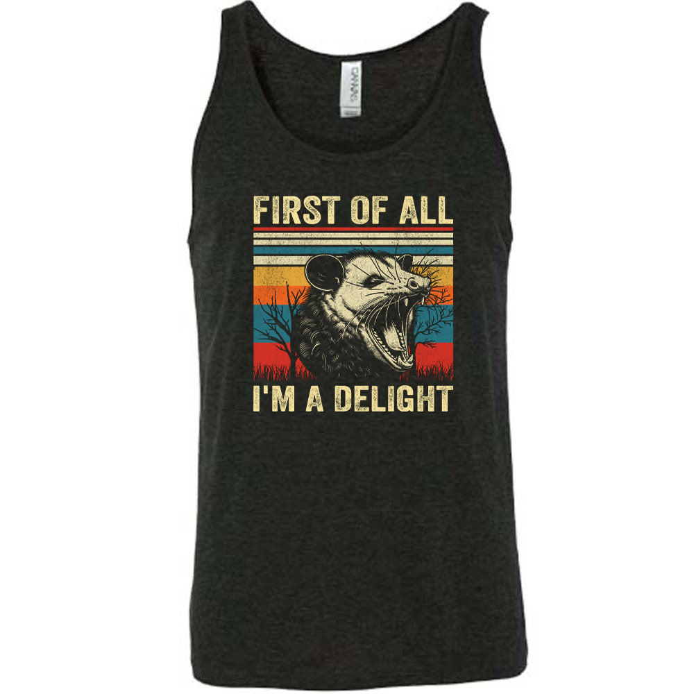 black First Of All I'm A Delight Unisex Shirt