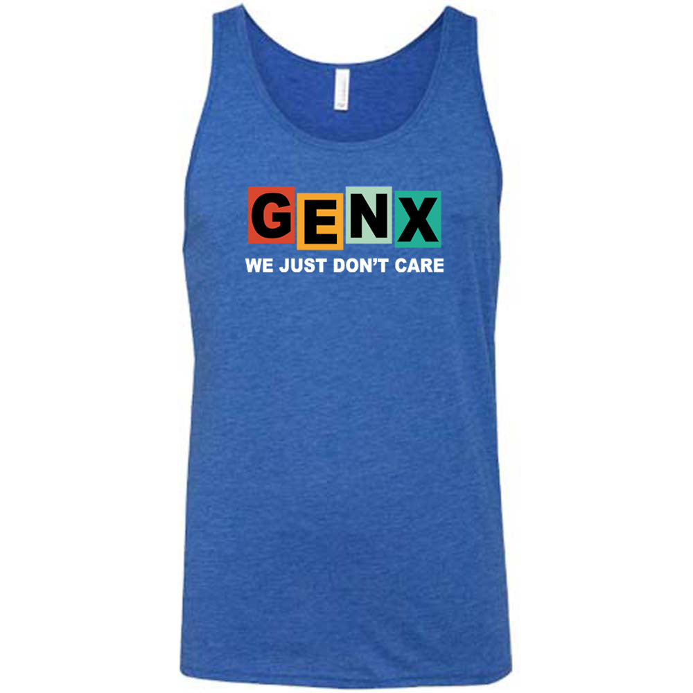 blue GenX We Just Don't Care Shirt