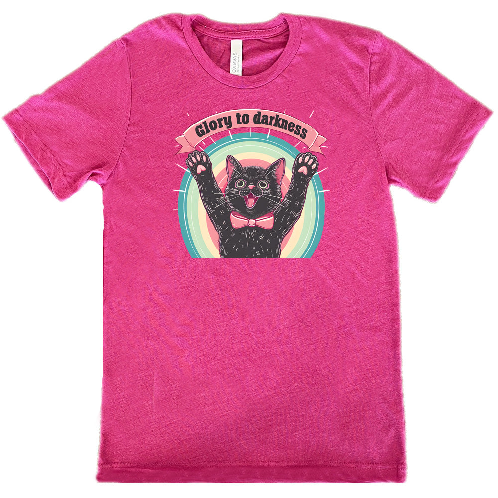 berry shirt with the saying "Glory To Darkness" on it