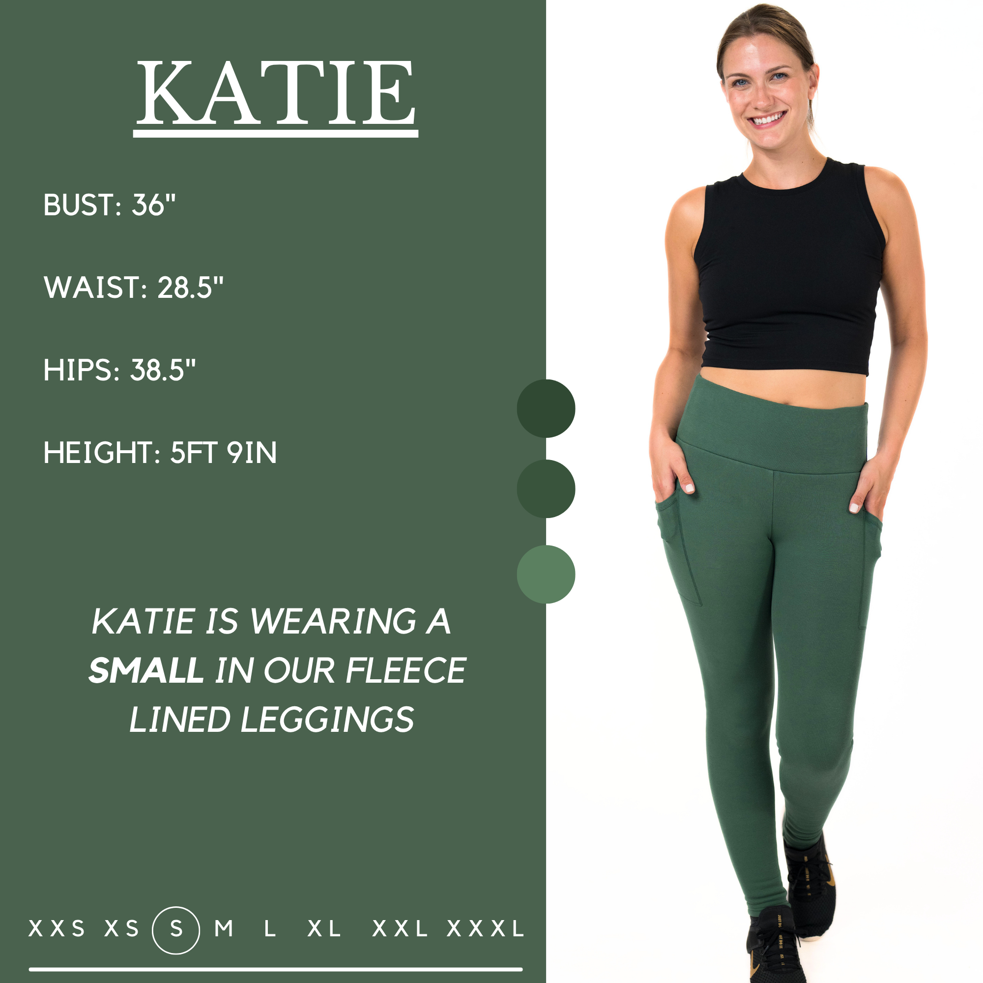 Fleece Lined Leggings | Hunter Green