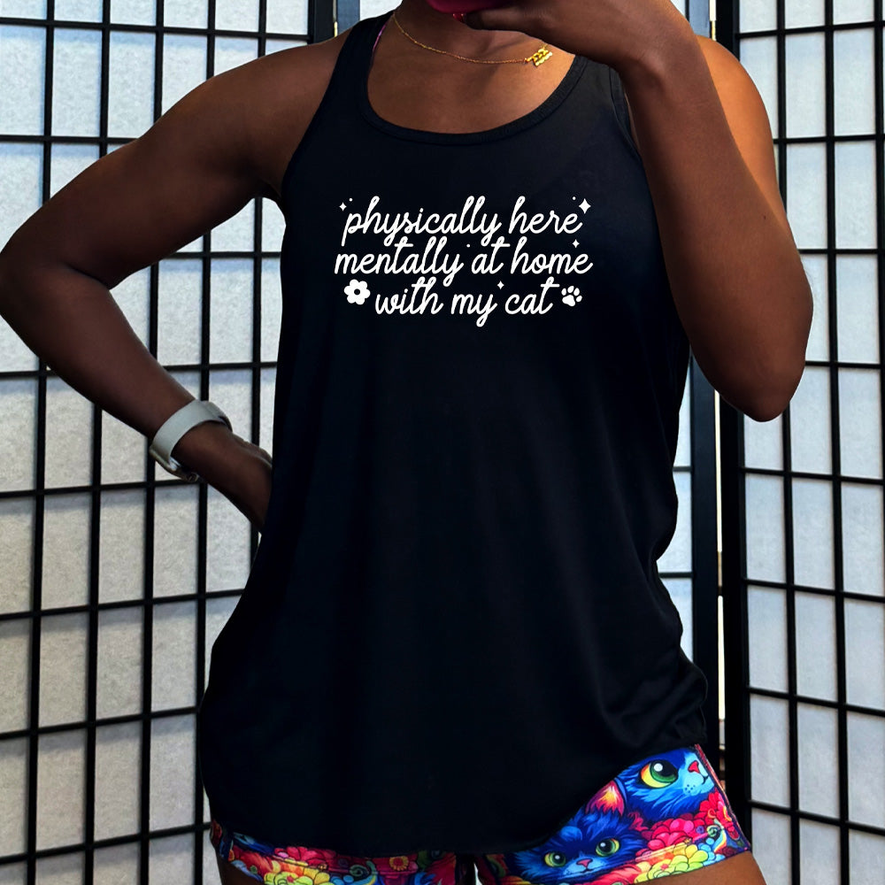 Physically Here, Mentally With My Cat Shirt – Constantly Varied Gear, image size:1000x1000