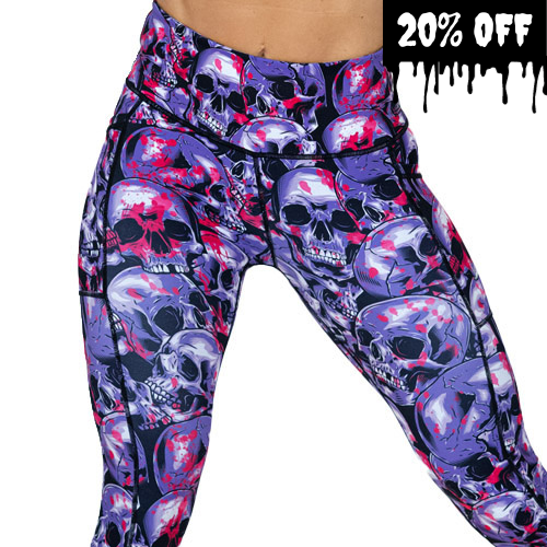 Cheap clearance skull leggings