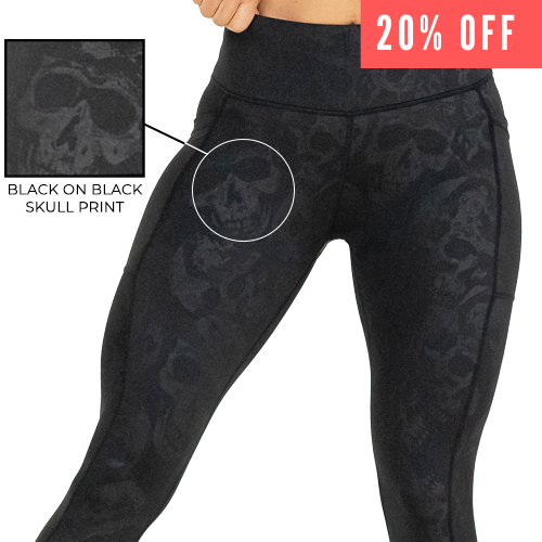 Shadow Skulls Workout Leggings  Leggings with Pockets – Constantly Varied  Gear
