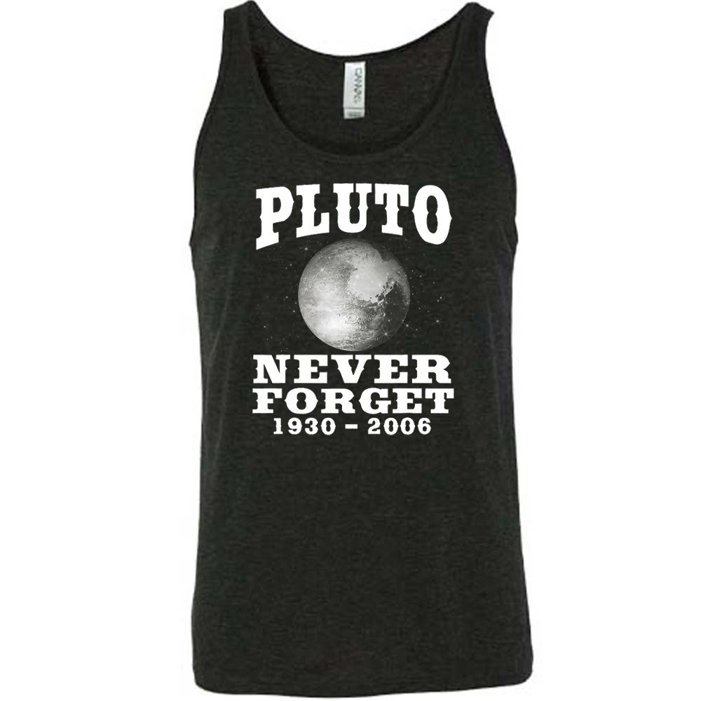Black colored tank with a Pluto graphic on it that says "Pluto Never Forget 1930 - 2006"