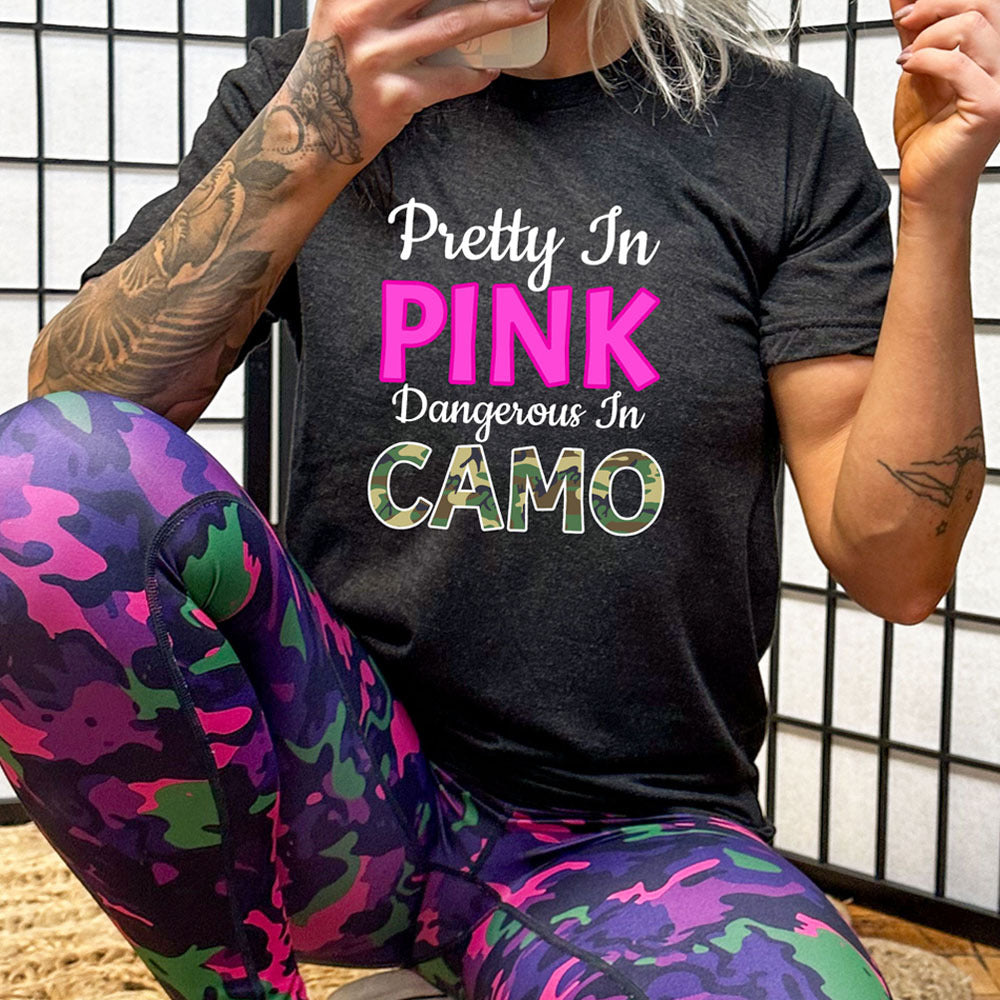 Pretty In Pink Dangerous In Camo Shirt Unisex Constantly Varied Gear Pretty In Pink Dangerous In Camo Shirt Unisex Constantly Varied Gear