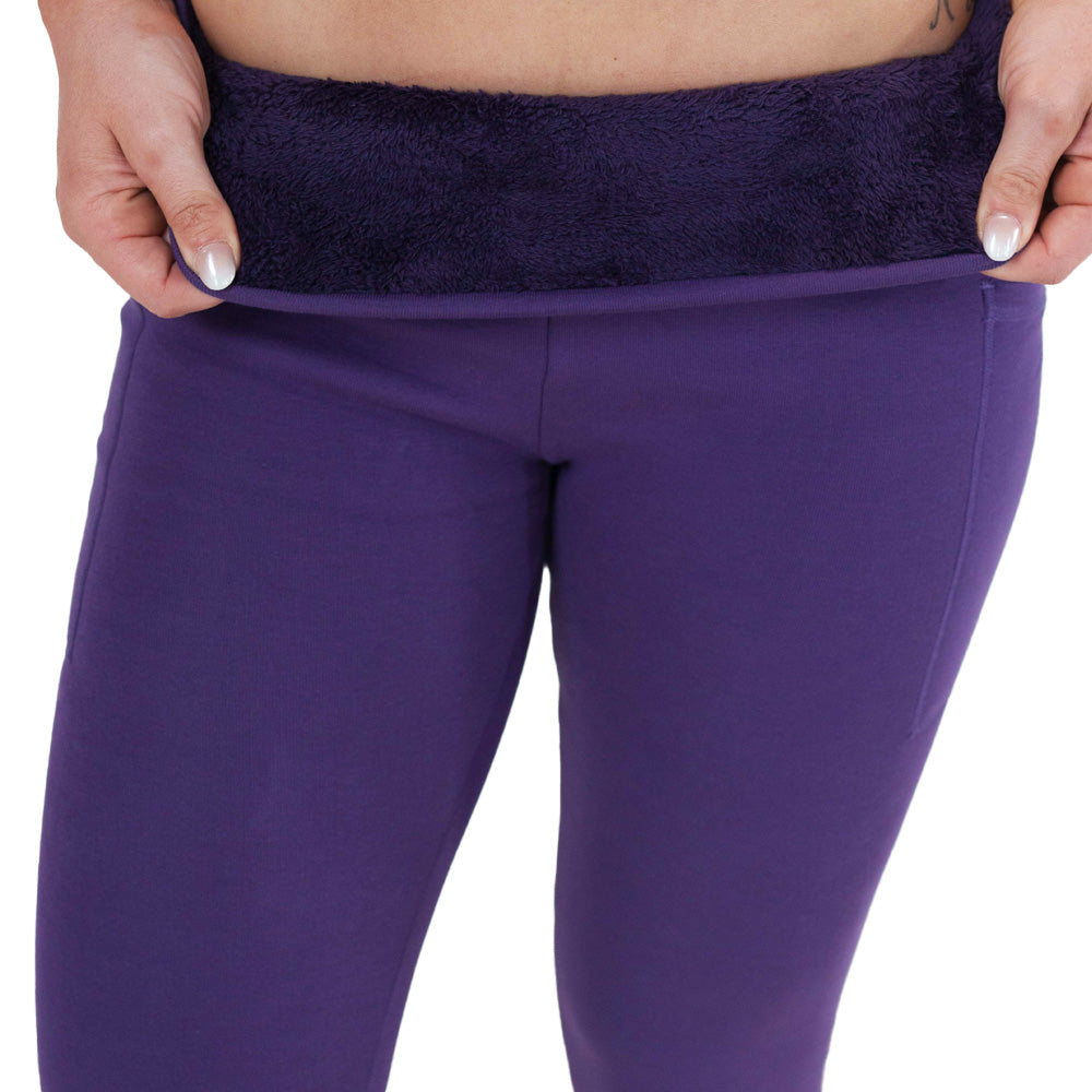 Leggings Capri ODODOS Pour Femme Taille M - Couleur Pourpre Heathered, 2 Poches Latérales - Occasion Très Bon état