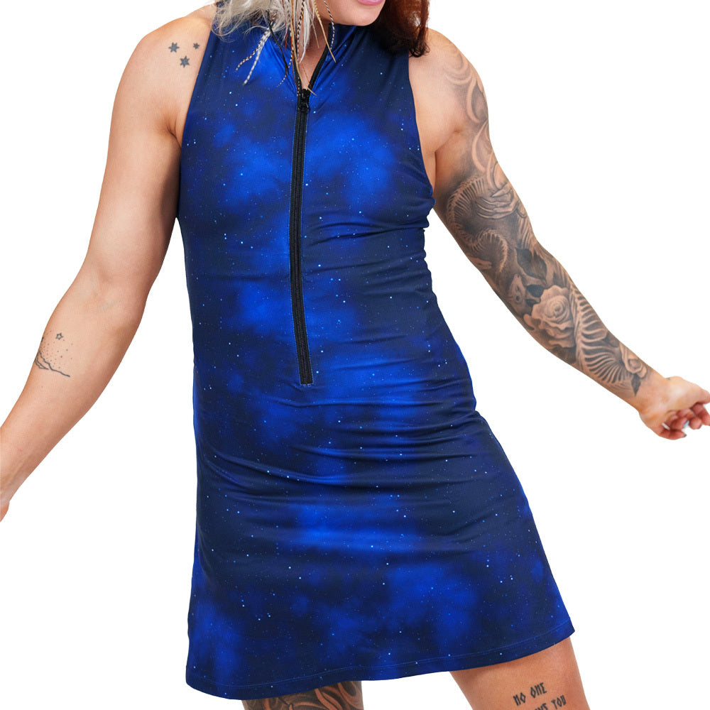galaxy patterned dress