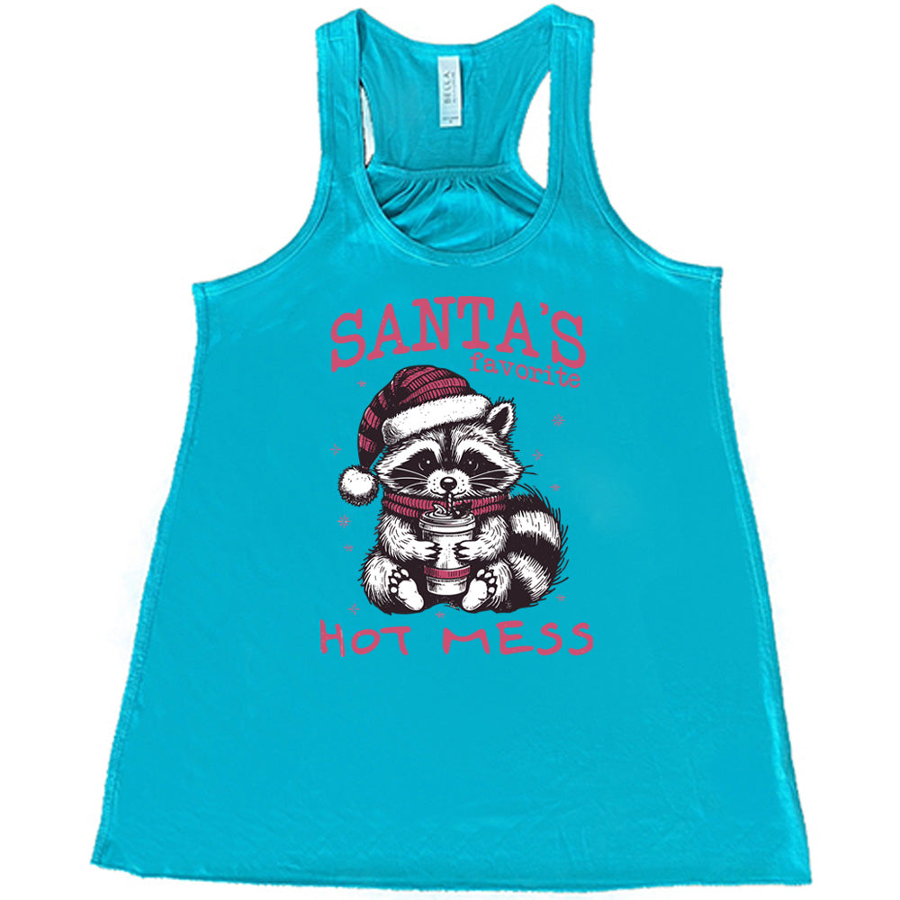 Santa's Favorite Hot Mess Raccoon Shirt