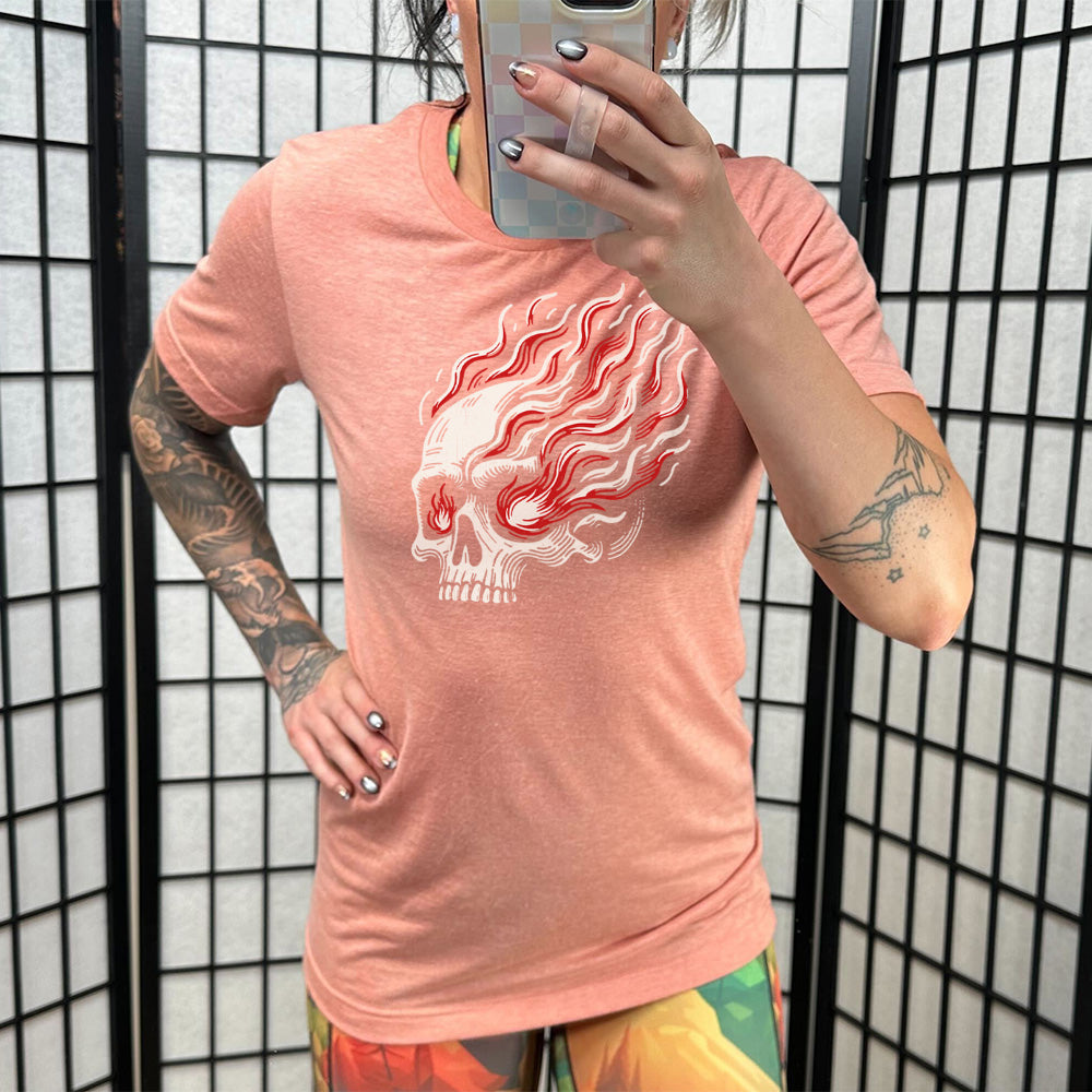 Skull With Burning Eyes Shirt Unisex