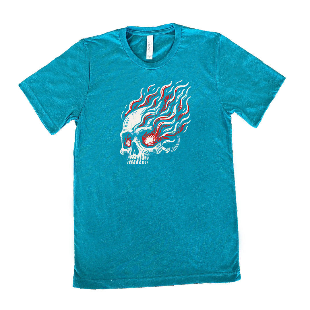 Skull With Burning Eyes Shirt Unisex