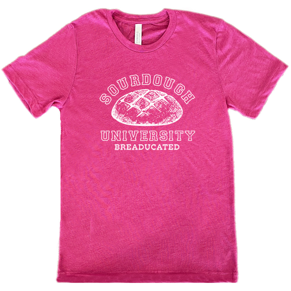 berry shirt with a sourdough bread graphic on it