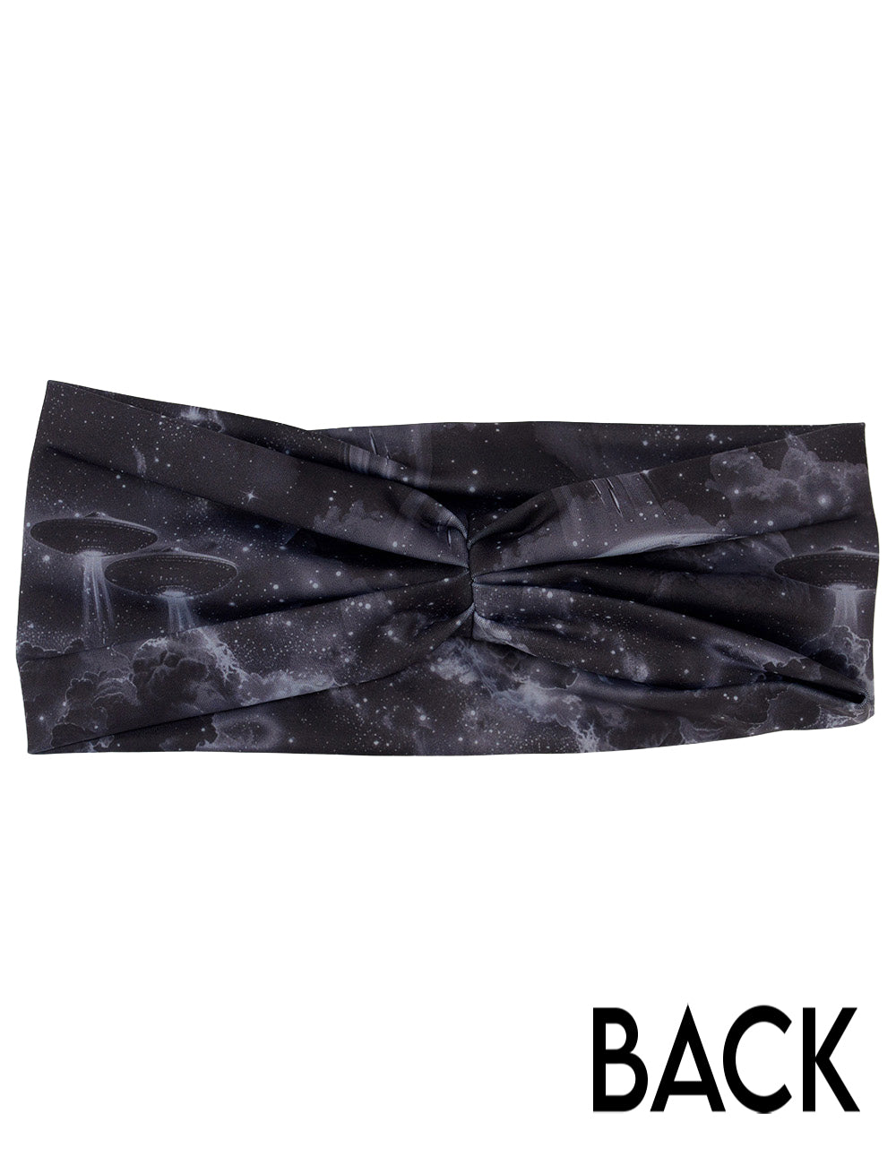 back of the alien space ship invasion leggings against a white background