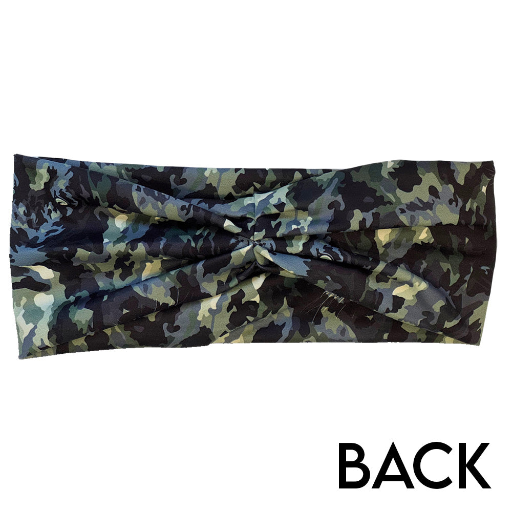 back of the panther camo print headband