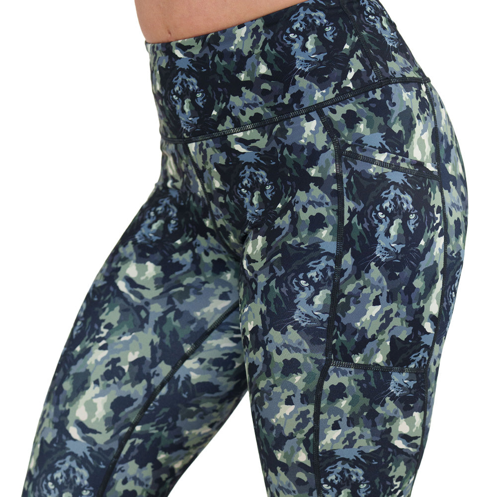 panther camo print leggings