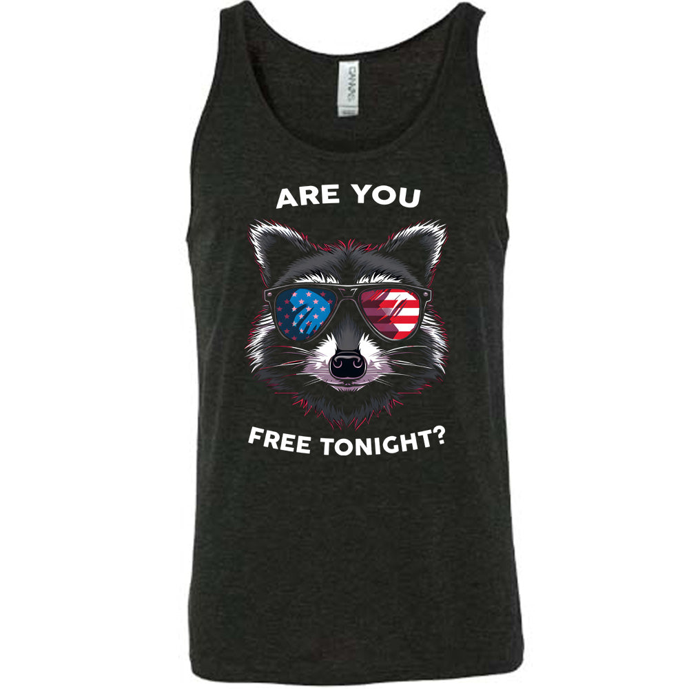 black Are You Free Tonight Raccoon Unisex Shirt
