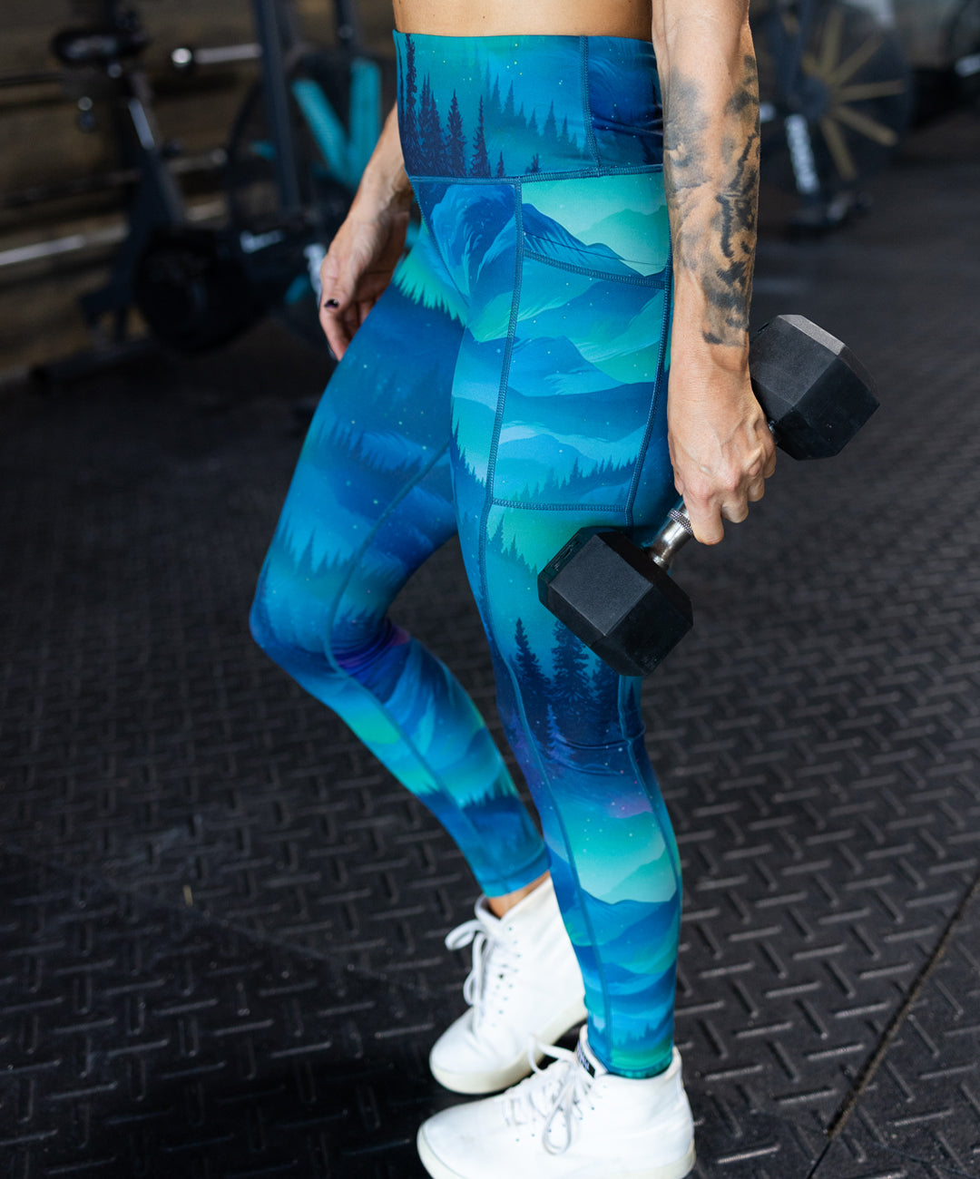 aurora borealis full length leggings