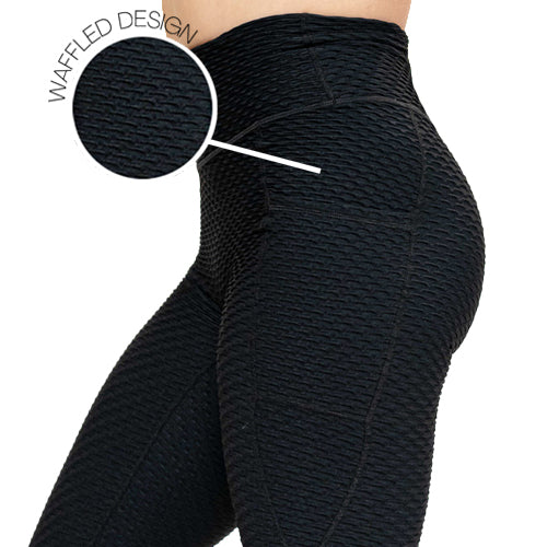 close up of waffled design