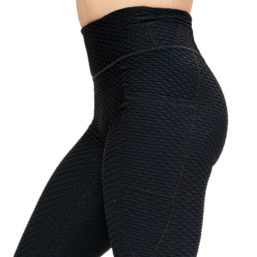 close up of the black athlete armor leggings