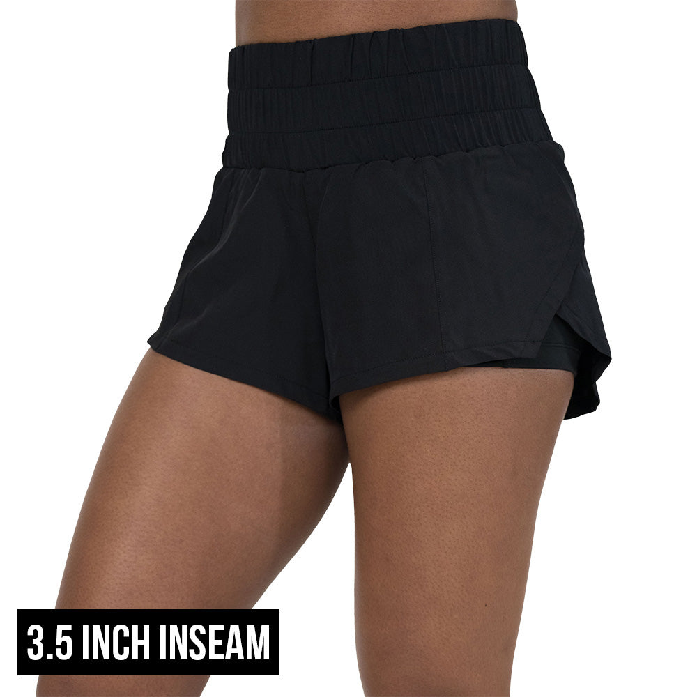 3.5 inch inseam black shorts