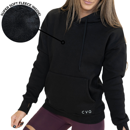 Fleece Lined Sweatshirt Black