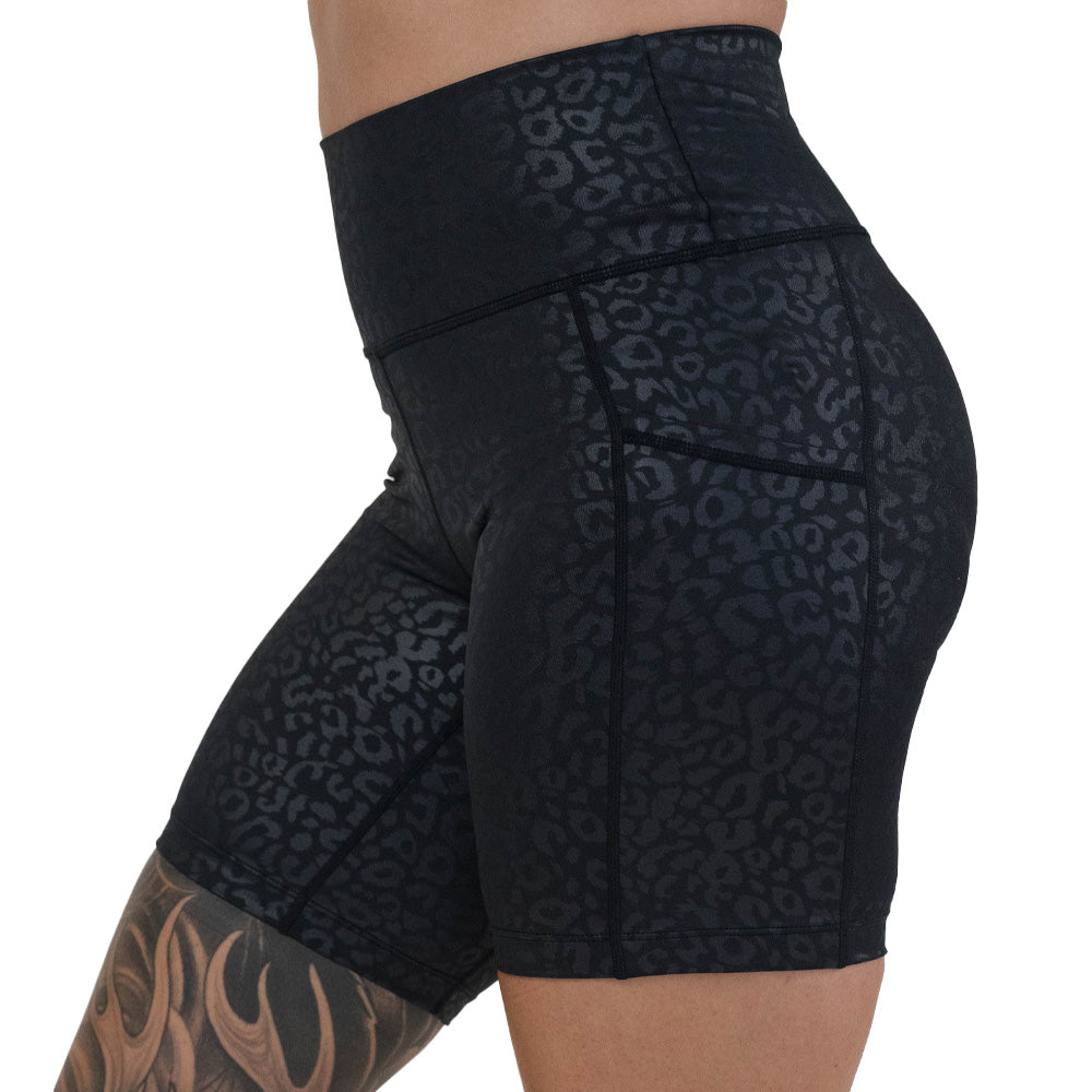 Shorts | Black Leopard