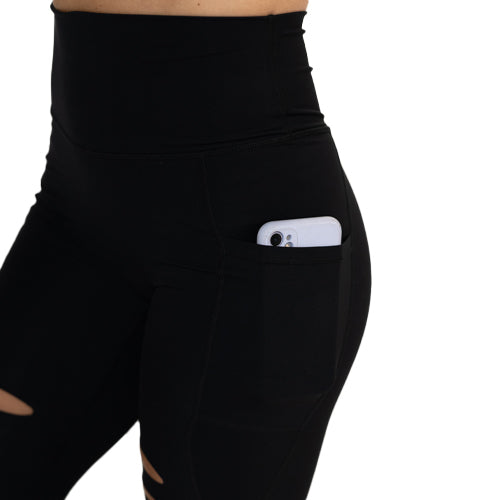 close up of legging side pocket