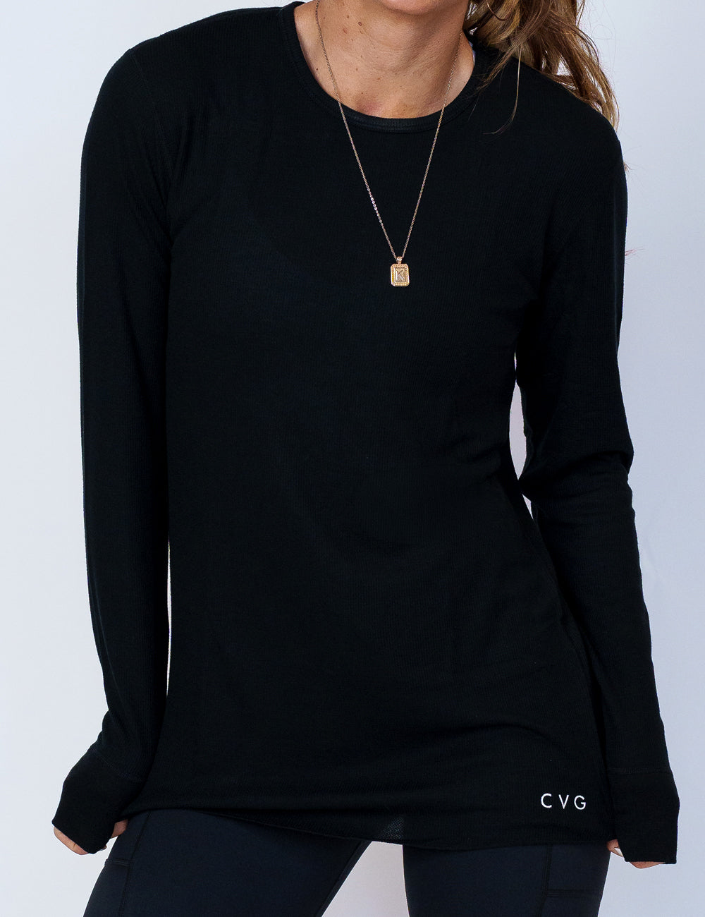 front of solid black thermal against a white background