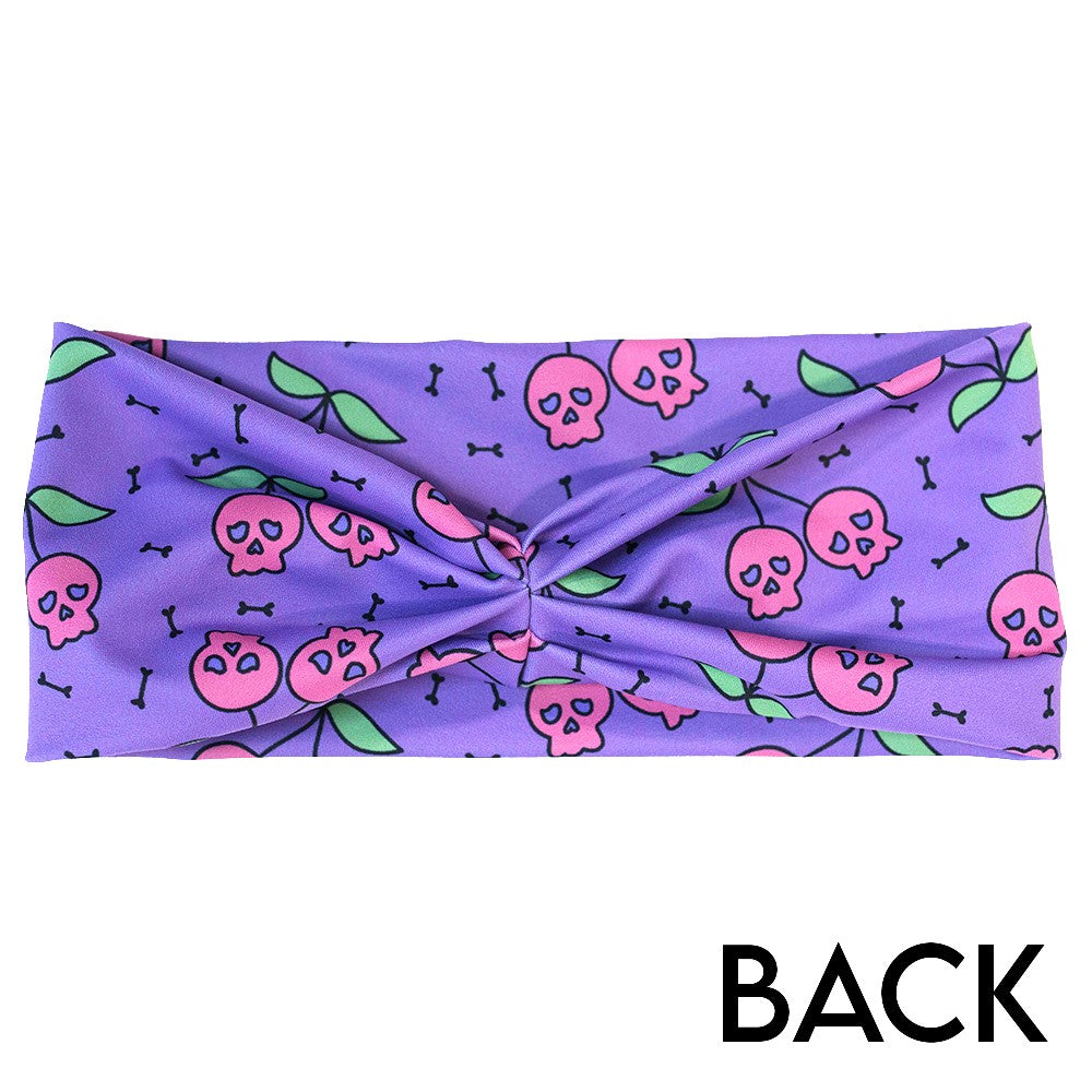 back of the skull cherry print headband