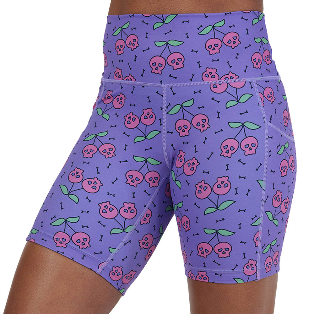 skull cherry print shorts