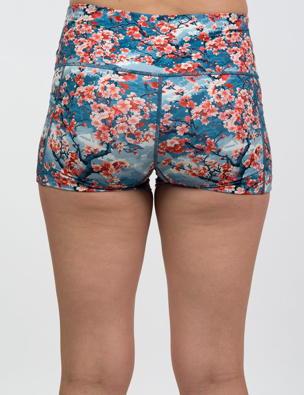 back of the 2.5 inch cherry tree shorts against a white background