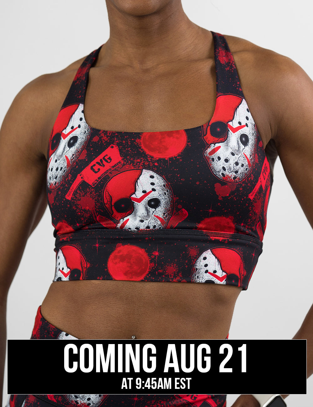 front of the bloody hocky mask bra coming august 21st