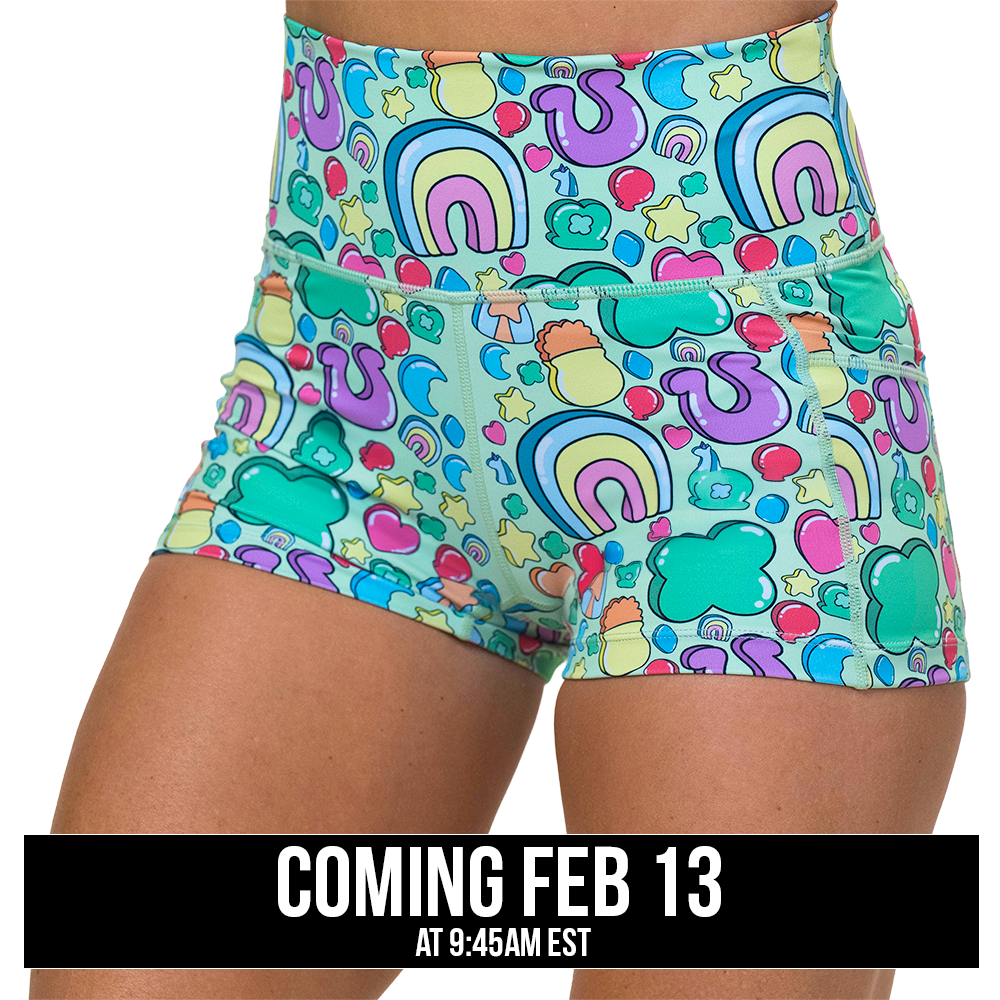 2.5 inch St Patrick's day inspired charms print shorts, coming soon