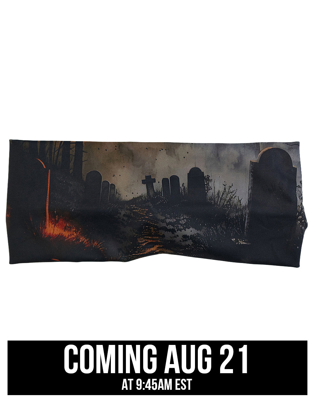 front of the spooky graveyard headband, coming august 21st