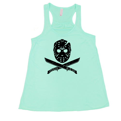 Horror Mask teal Shirt