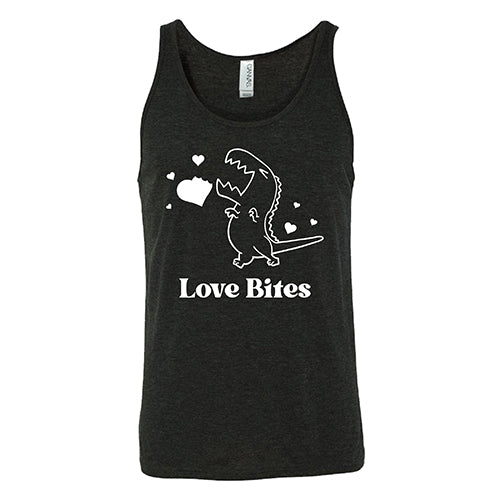 black "Love Bites" unisex tank top